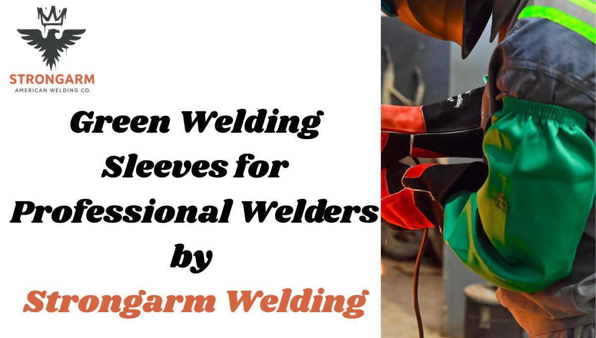 Strongarm Blue 9oz FR Welding Sleeves - Flame Resistant Cotton Arm Protection For Welding And Fabrication