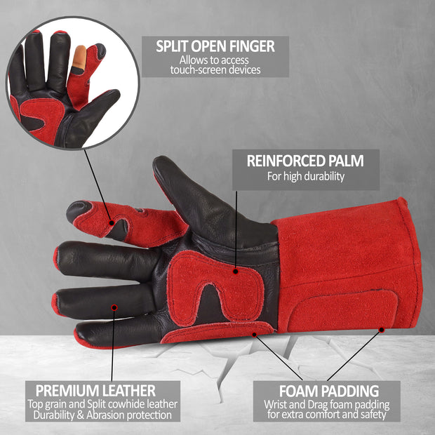 MIG/TIG Welding Gloves With Removable Finger
