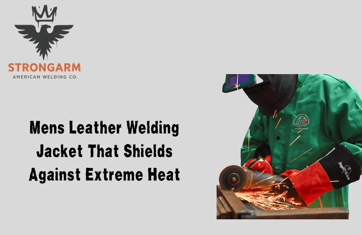 Mens Leather Welding Jacket That Shields Against Extreme Heat