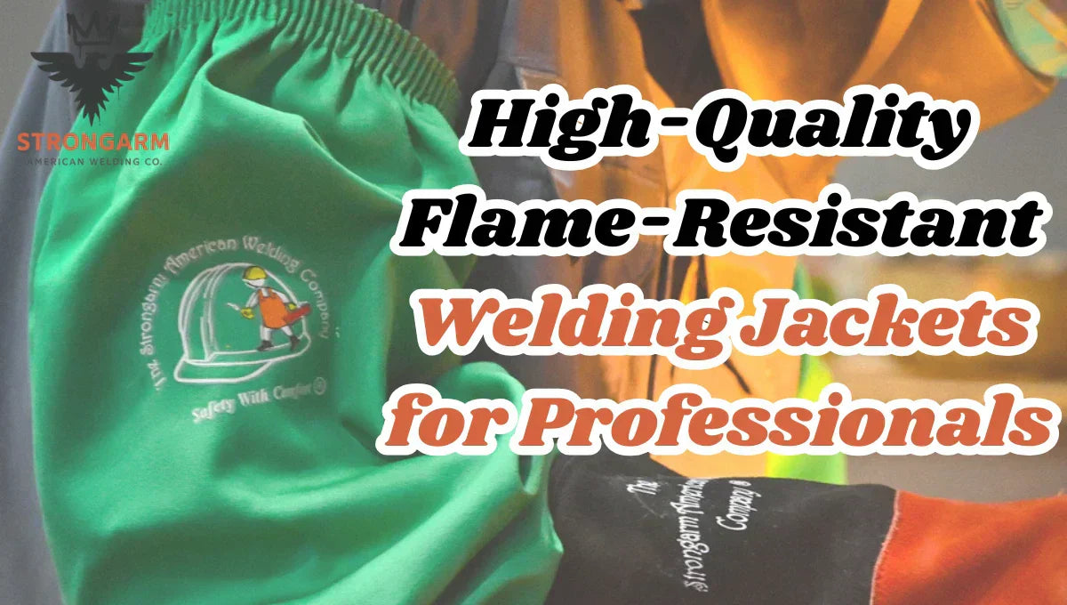 Premium Welding Jacket with Leather Sleeves for Welders