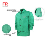 FR welding jacket adjustable cuff buttons and wrist protection