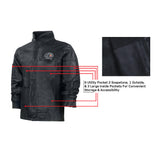 Black Leather Welding Jacket - Back View - 30 Inch Length Full Coverage Protection