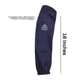 FR Welding Sleeves - Pair of Blue Cotton Sleeves - Heat and Spark Protection