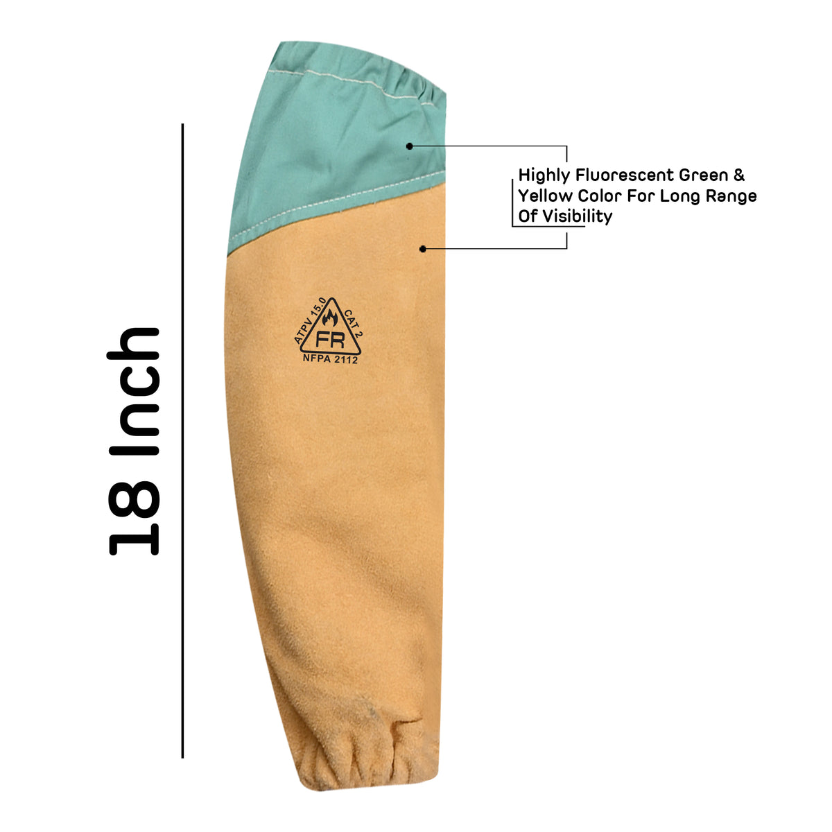 Leather FR Cotton Welding Sleeves - Material Detail - Dual Protection