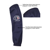 Blue Welding Sleeves - Close-up Fabric Detail - 9oz FR Cotton Material