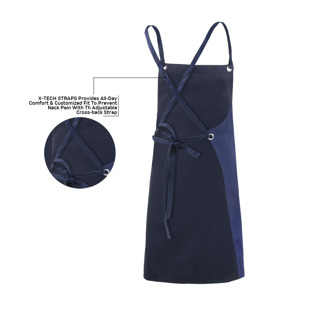 FR welding apron 24x36 with X-Tech grommet system and adjustable straps for custom fit