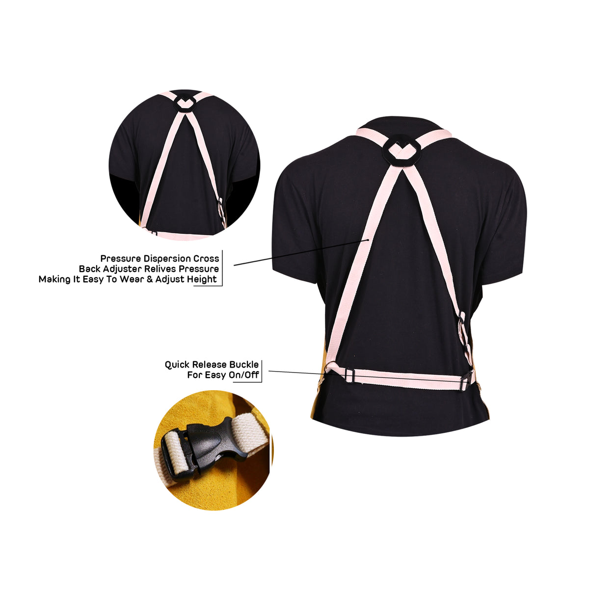 OG-2 42-inch leather welding apron with cross-back straps