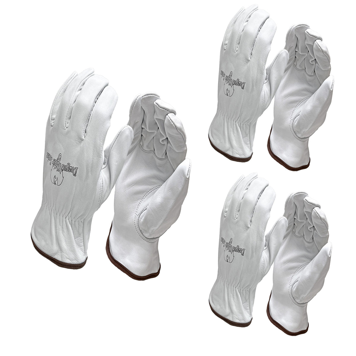Three-pack bundle of Rockstar OG-1 goat leather driver gloves Medium size