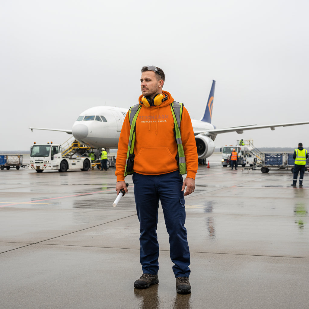 Strongarm ForgeFlare™ Hi-Vis Eagle Back Hoodie (NO