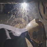 Lightweight breathable FR welding apron ideal for metal fabrication and industrial work
