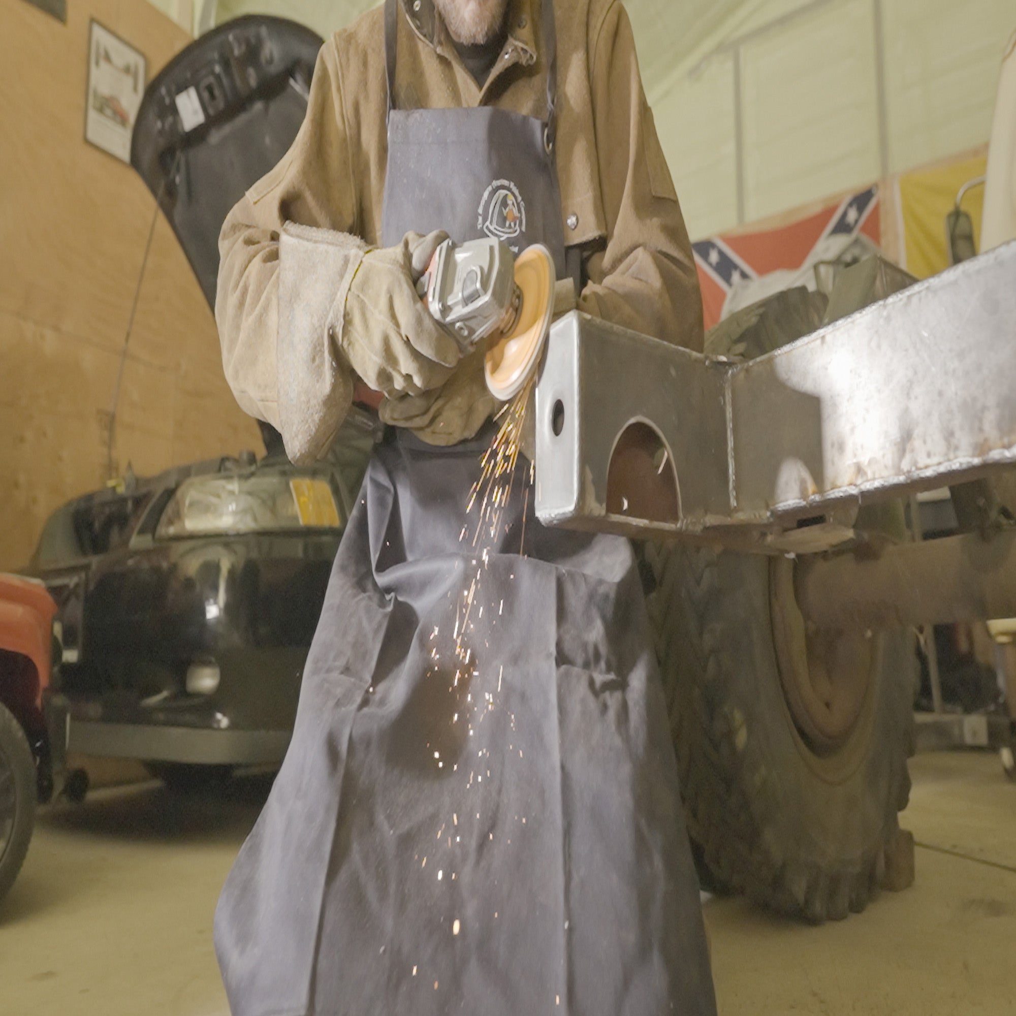 FR Cotton Blue Welding Apron 