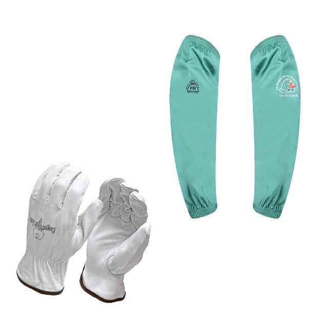 Strongarm Driver Duo Safety Set - FR sleeves and goatskin gloves bundle