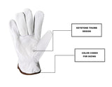 Large 3-pack Rockstar OG-1 goat leather driver gloves for industrial work
