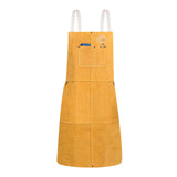 Professional leather welding apron 42 inch full coverage front view