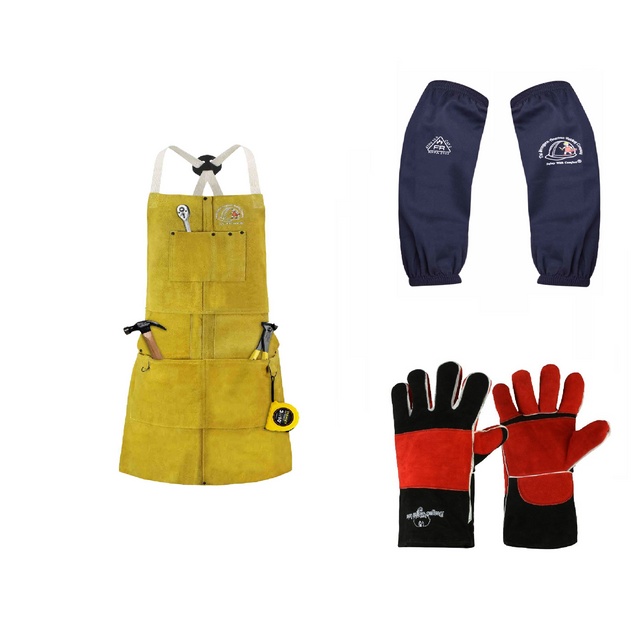 Full Gear Protection Set - Basic 101 apron, BF-2 sleeves, and Destroyer gloves bundle