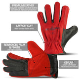 Dragon Slayer TIG Spider RM-02 leather gloves with double palm reinforcement - product view