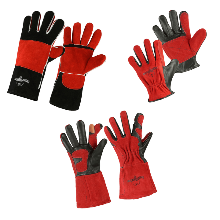 Complete Welding Glove Set - RM-01 Free-Finger, Destroyer 932°F, and RM-02 TIG Spider gloves bundle