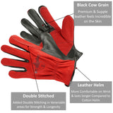 TIG Spider RM-02 glove features infographic showing Kevlar stitching and double palm construction